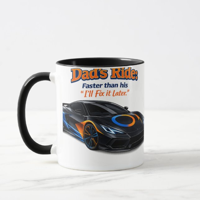Caneca Camisa engraçada de carro para pai – Carro do papa (Esquerda)