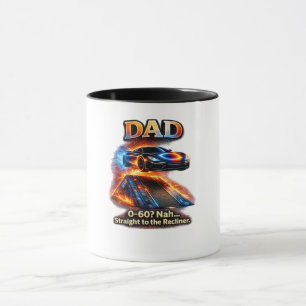 Caneca Camisa engraçada para o carro do pai – “0–60? Nah…