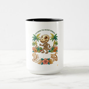 Caneca Camisa Manga Longa Darius Esqueleto Dinossauro