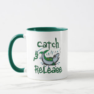 Caneca Camisas de pesca de captura e de saída