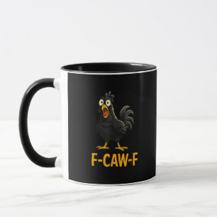 Caneca Camisas Engraçadas de Frango F-Caw-F F-Caw-F Frang