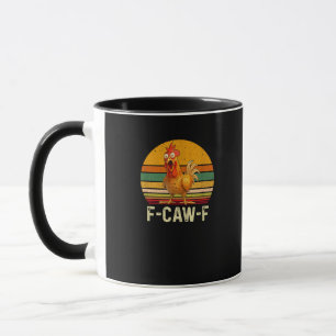 Caneca Camisas Engraçadas de Frango F-Caw-F Frango Vinta
