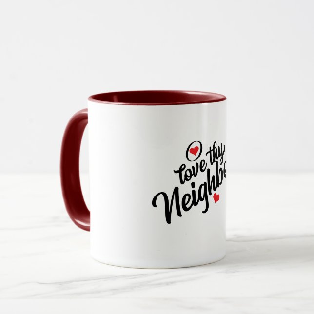 Caneca Camiseta Ama o Teu Prósimo (Frente Esquerda)