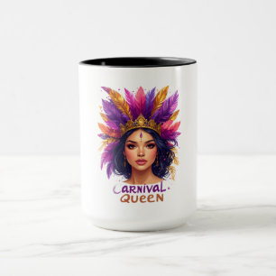 Caneca Camiseta Carnival Queen Rainha  do Carnaval Fantas