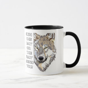 Caneca Camiseta de Citação Motivacional de Lobo - Você Co
