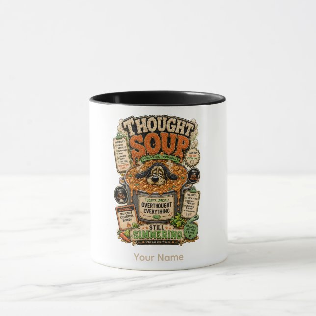 Caneca Camiseta de Escritório Engraçada Personalizada Tho (Centro)