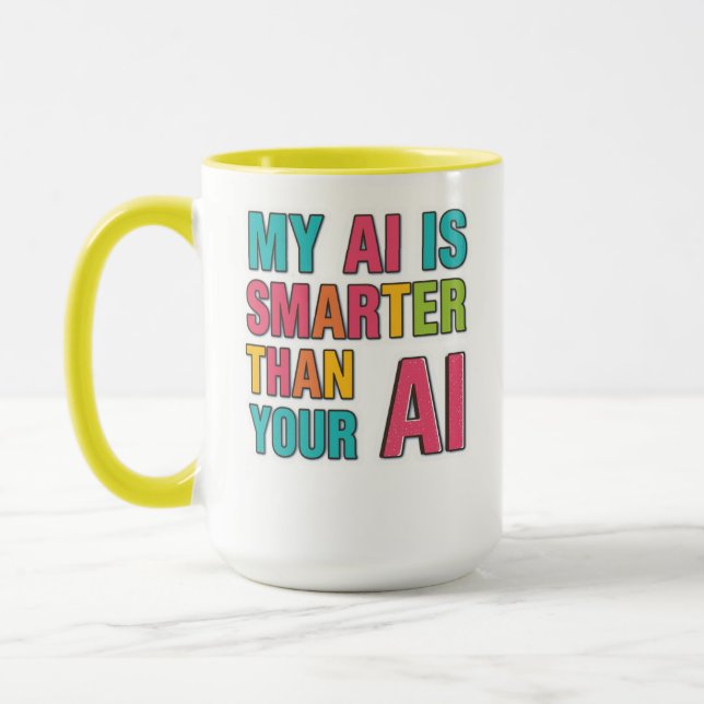 Caneca Camiseta de inteligência artificial  (Esquerda)