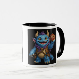 Caneca Camiseta de Monstro de Fantasia Fofo Segurando Dad