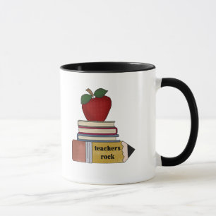 Caneca Camiseta e presentes da rocha dos professores de