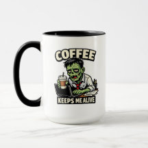 Camiseta engraçada de zumbi do café – O café me ma