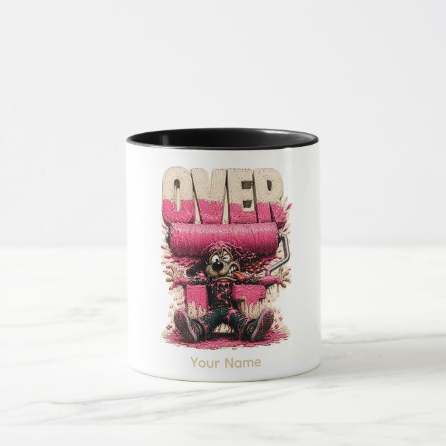 Caneca Camiseta engraçada personalizada 'Estou Farto' com (Centro)