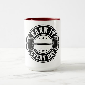 Caneca Camiseta Ganhe Todos os Dias | Motivação Academia