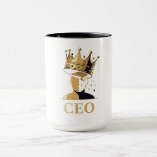 Caneca Camiseta Gráfica CEO Coroa – Minimalista V2