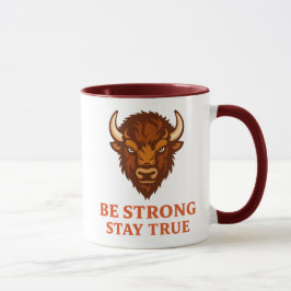 Caneca Camiseta Gráfica Inspiradora Força de Bisão