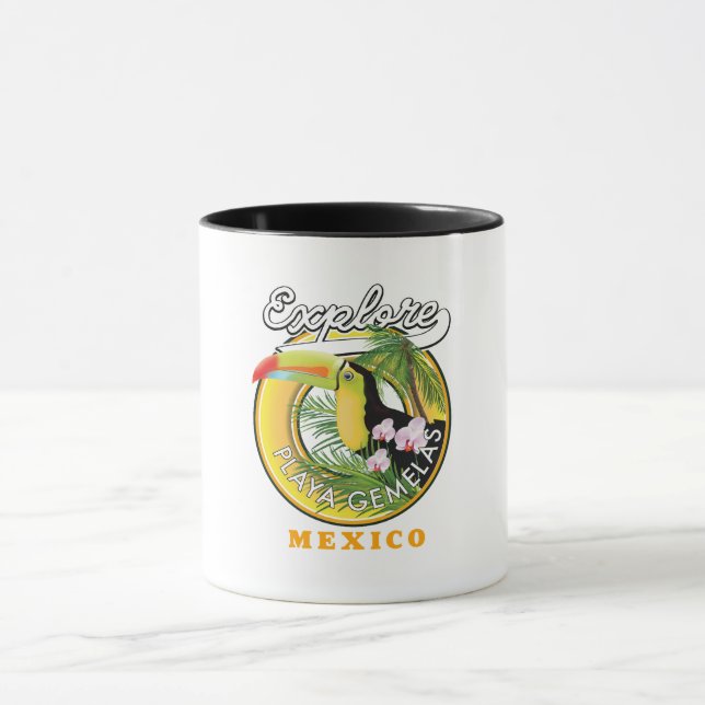 Caneca Camiseta logotipo de viagem Oaxaca México (Centro)