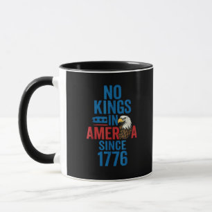 Caneca Camiseta Sem Reis Na América Desde 1776 Homens Sem