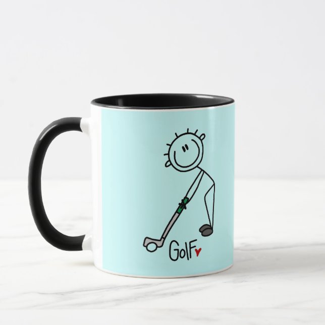 Caneca Camisetas e Presentes Básicos de Golfe com Boneco  (Esquerda)
