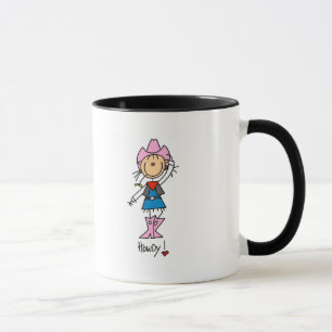 Caneca Camisetas e Presentes da Vaqueira em Formato de Bo