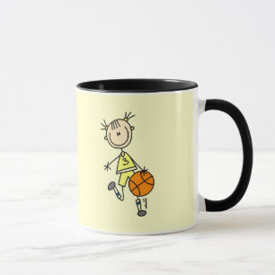 Caneca Camisetas e Presentes de Basquete para Meninas Dri