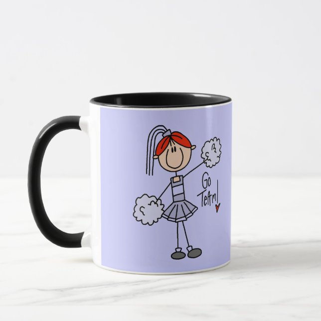 Caneca Camisetas e Presentes de Chefe de Torcida Lavanda (Esquerda)