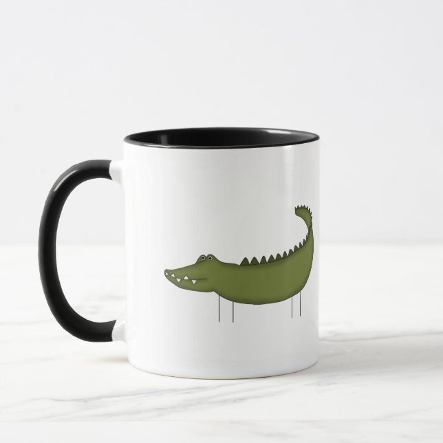Caneca Camisetas e Presentes de Crocodilo em forma de Bon (Esquerda)