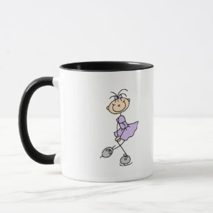 Caneca Camisetas e Presentes de Patinadora Artística com