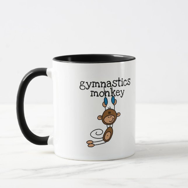 Caneca Camisetas e Presentes do Macaco de Ginástica (Esquerda)