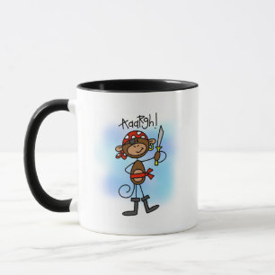 Caneca Camisetas e Presentes do Macaco Pirata Aargh