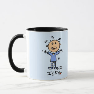 Caneca Camisetas e Presentes para Bebê Menino Eu Choro