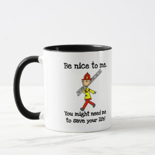 Caneca Camisetas e Presentes para Bombeiros Be Nice