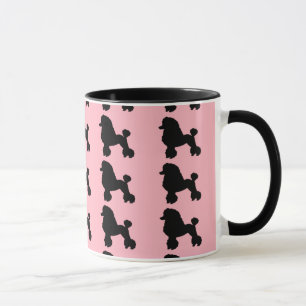 Caneca Camisola de poodle rosa dos anos 50