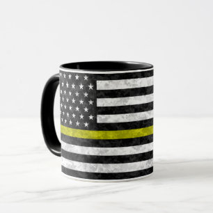 Caneca Camo de linha amarela fina