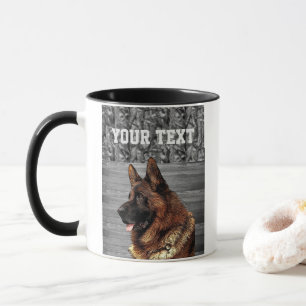 Caneca Camo German shepherd Raça Nome Animal