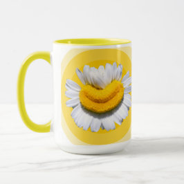 Caneca Camomila Sorridente Vibração Amarela dos Anos 70