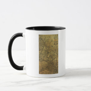 Caneca Campanha de Atlanta - mapa panorâmico da guerra