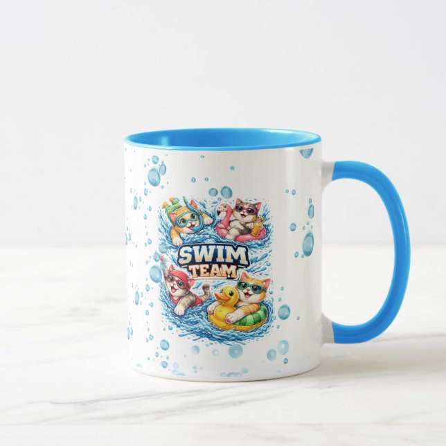 Caneca Campeão Pequeno Nadador Design Personalizado  (Direita)