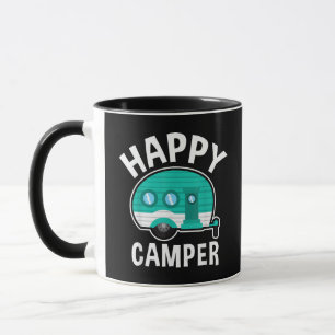 Caneca Camping Feliz Caravana de Carro de Campismo Férias