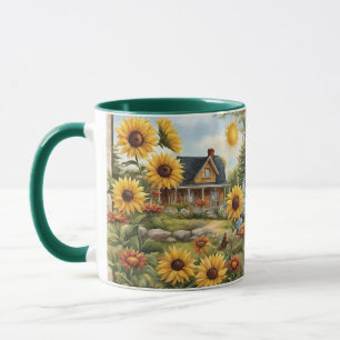 Caneca Campo Farmhouse DreamOuro Girassóis