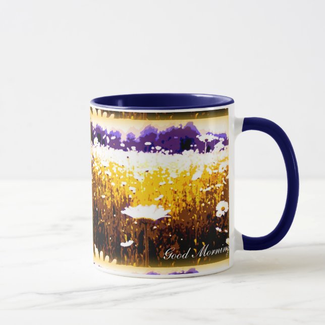 Caneca Campo noroeste bonito da margarida do bom dia (Direita)