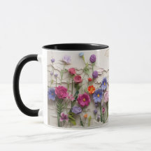 Campos de flores silvestres 3D Mug