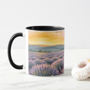 Caneca Campos de Lavanda ao Pôr do Sol – Tasse