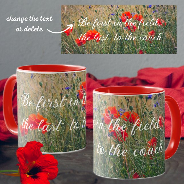 Caneca Campos de trigo com papoila e flores de milho (Criador carregado)