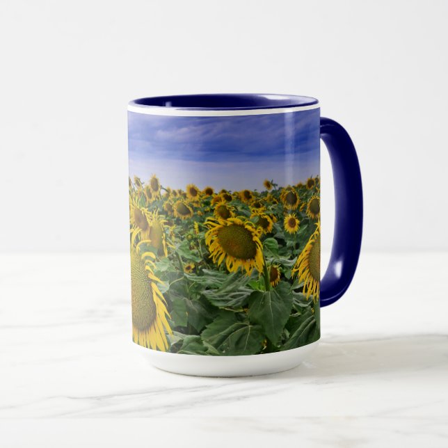Caneca Campos do girassol de Califórnia (Frente Esquerda)