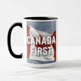 Caneca Canada first. Conservative Party Canada message. 