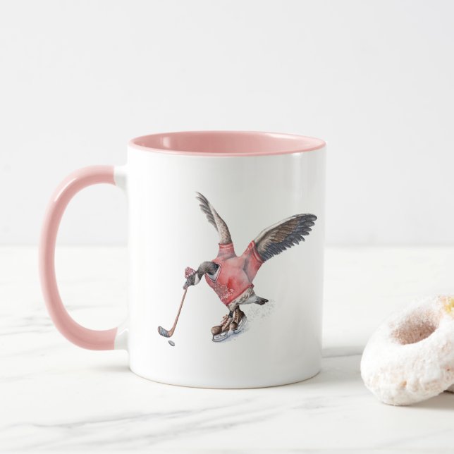 Caneca Canadá Goose Jogando Hóquei (Com Donut)