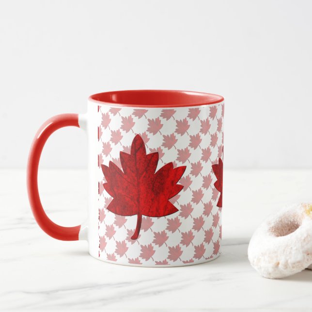 Caneca Canada-Maple Leaf por Shirley Taylor (Com Donut)