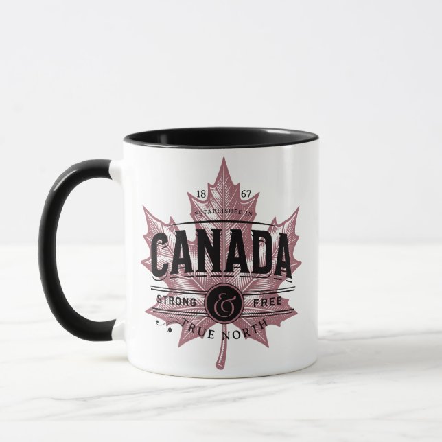 Caneca Canadá True North Strong and Free Mapepaaf (Esquerda)