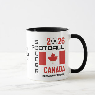 Caneca CANADÁ World Football Custom Name 2026 QUALQUER AN