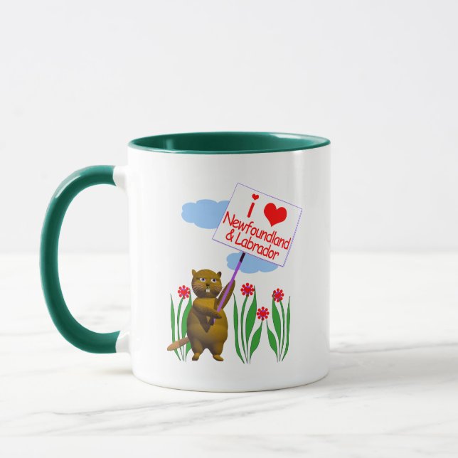 Caneca Canadense Beaver ama Terra Nova, Labrador (Esquerda)