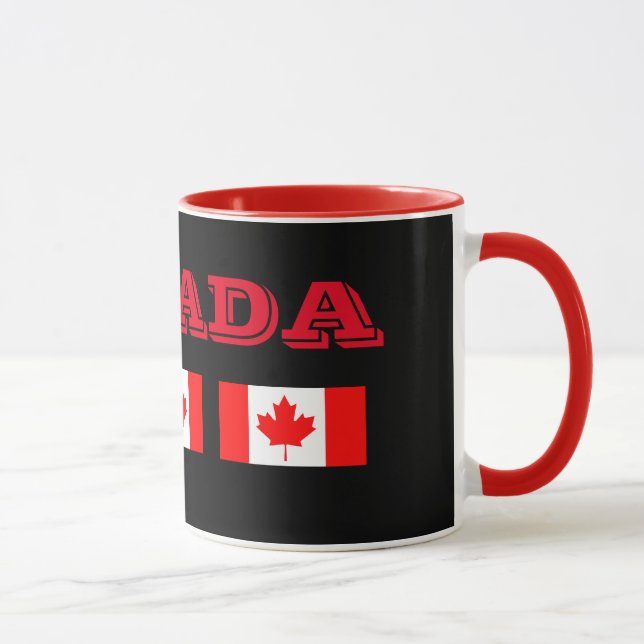 Caneca Canadiano - 11 oz Ringer Mug (Direita)